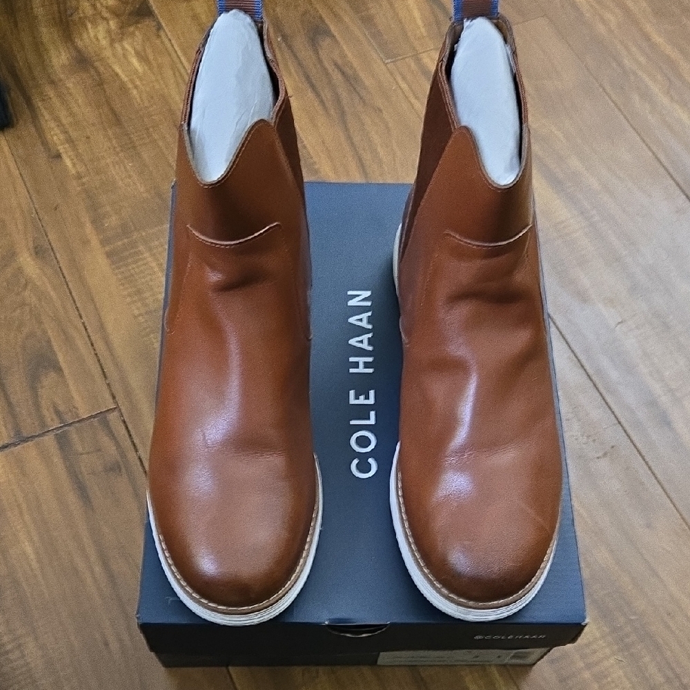 Cole Haan Men's Tan Leather Chelsea Boots